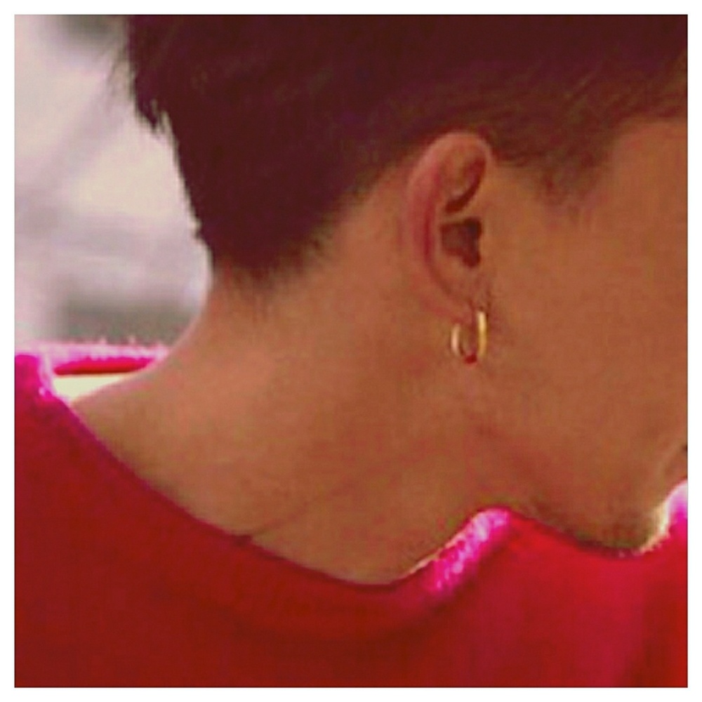 Unisex 14K Fashion Gold Hoop Earrings